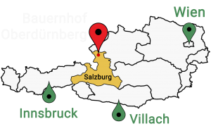 Landkarte Bauernhof Oberdürnberg in Salzburg